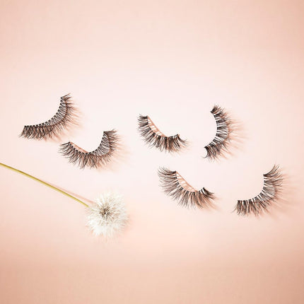 Naked Strip Lashes 421 Natural Looking False Eyelashes, 4 Pairs | Seamless Blend with Invisiband for Long-Lasting Lightweight Wispy Texture Adds Subtle Volume, Synthetic Hair, Cruelty Free