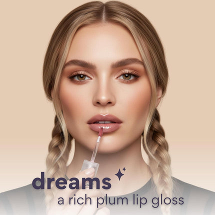 Jelly Wave Lip Oil – Collagen Tinted Gloss (Dreams, .13 Oz) | Collagen · Jojoba Oil · Vitamin E · Tinted Finish · Dreams Shade · .13 Oz