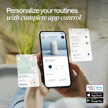 Blue Pure 511I Max Smart Air Purifier for Bedroom & Small Rooms up to 1,138 Sq Ft, Hepasilent Air Cleaner for Pets, Allergies, Smoke & Dust, Quiet Wifi Air Purifier with Auto Mode