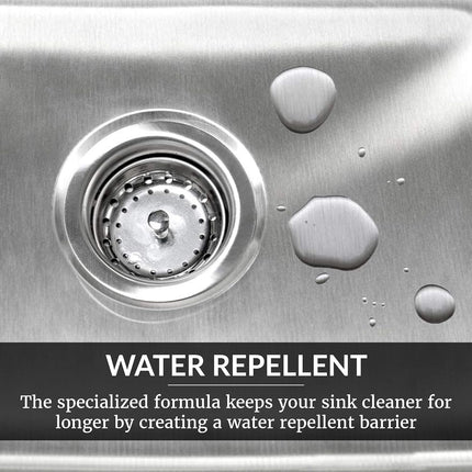 Perfect Sink Cleaner and Polish, Restorative, Water-Repellant, Removes Stains, Ideal for Brushed Stainless Steel, Cast Iron, Porcelain, Corian, Composite, Acrylic, 8.5 Oz 2 Pack