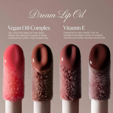 Dream Lip Oil - Hydrating Tinted Lip Gloss Oil - Non-Sticky Formula with Skincare Benefits for Long-Lasting Softness + Shine - Effortless Beauty Gifts - Pink Cloud (0.15 Oz)