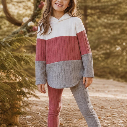 Girls Clothes Fall Girl Outfits 2Pcs Hoodie Pullover Sweatshirt+Pant+Leggings Winter Set for Size 4-8 Years Little Girls