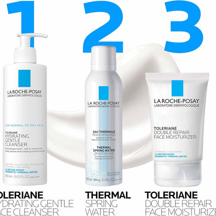 Toleriane Double Repair Face Moisturizer, Daily Moisturizer Face Cream with Ceramide and Niacinamide for All Skin Types