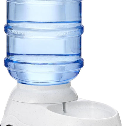 Automatic Pet Water Dispenser and Gravity Food Feeder Set for Cat and Dog, Easy to Clean, 6-Pound Food Capacity, 1-Gallon, Small, Gray, Pack of 2
