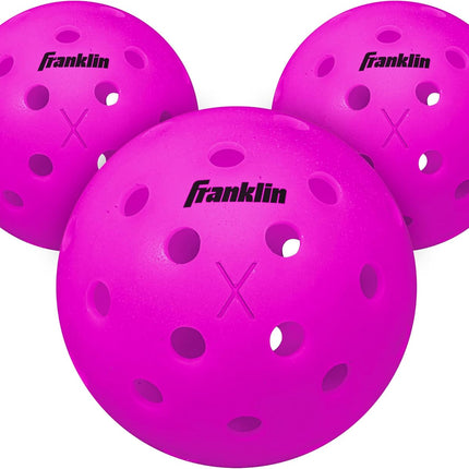 Franklin Sports X-40 Outdoor Pickleballs - Official Ball of USA Pickleball, APP Tour + US Open - Regulation Size