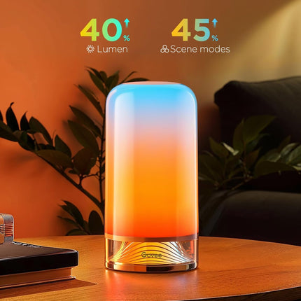 Govee RGBIC Smart Table Lamp 2, Touch Bedside Small Table Lamp (Corded) | LED Desk Lamp Compatible with Smartthings, Matter, Alexa, Nightstand Lamp for Bedroom Living Room Night Light, 64 Scene Modes