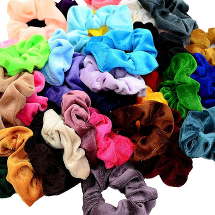 45 Pcs Velvet Hair Scrunchies Elastics Hair Bands for Women Girls | Soft Velvet Scrunchy Hair Ties for Ponytails Hair Ties Ropes Scrunchie Hair Accessories - Great Gift for Holiday Seasons