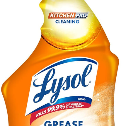Pro Kitchen Spray Cleaner and Degreaser, Antibacterial All Purpose Cleaning Spray for Kitchens, Countertops, Ovens, and Appliances, Citrus Scent, 22Oz