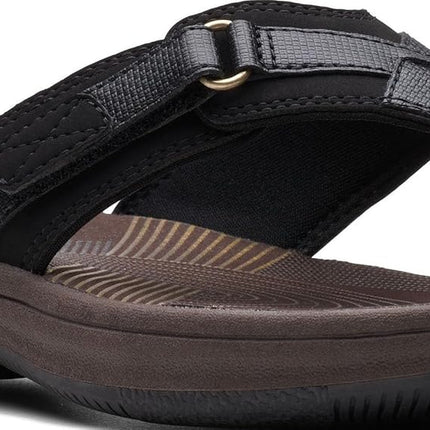 Clarks Women’s Breeze Sea Flip-Flops – Adjustable Lightweight Casual Sandals