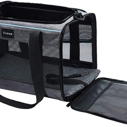 17.5X11X11 Inches Cat, Dog Carrier for Pets up to 16 Lbs, Soft-Sided Cat Bag Animal Carriers Travel Puppy Carry as a Toy of Fabric Pet Home