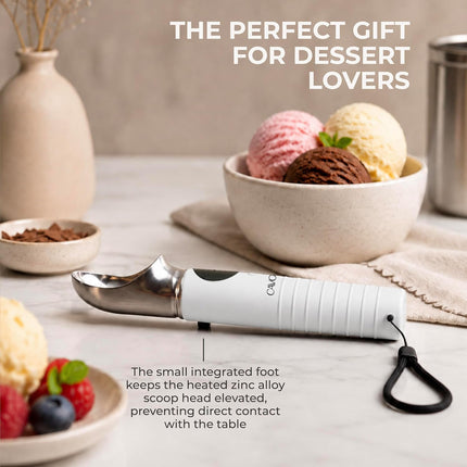 Heated Ice Cream Scoop, Rechargeable with Dishwasher-Safe Head