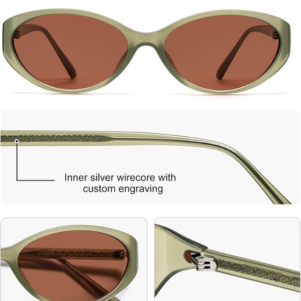 Retro Oval Sunglasses for Women Men 2026 Y2K Wrap around 90S Shades VL9956