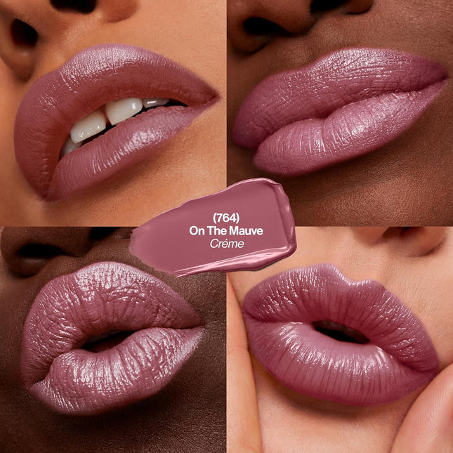 Super Lustrous Lipstick, Creamy Formula for Soft, Fuller-Looking Lips, Moisturized Feel, 764 on the Mauve, 0.15 Oz