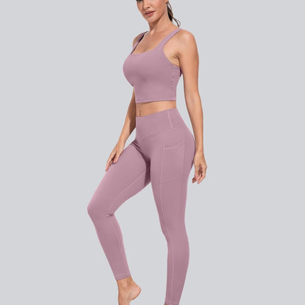 Leggings with Pockets for Women, High Waisted Tummy Control Workout Yoga Pants