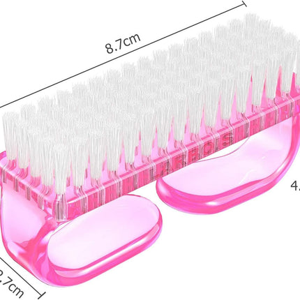 Handle Grip Nail Brush, Nail Brushes Hand Fingernail Brush Cleaner Scrubbing Kit Pedicure for Toes and Nails Men Women (4 Pack)
