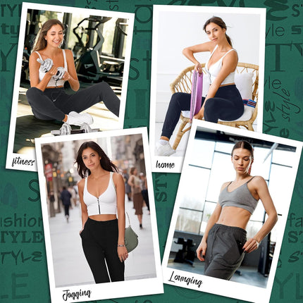 Womens Joggers with Pockets, Drawstring Sweatpants Women for Lounging Jogging Workout and Gym