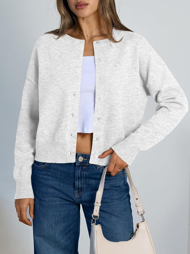 Cropped Cardigan Sweaters for Women Y2K Fall Fashion Clothes 2026