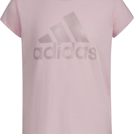 Adidas Girls' Short Sleeve Scoop Neck Tee T-Shirt