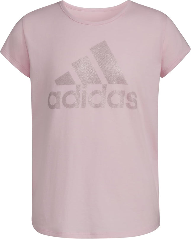 Adidas Girls' Short Sleeve Scoop Neck Tee T-Shirt