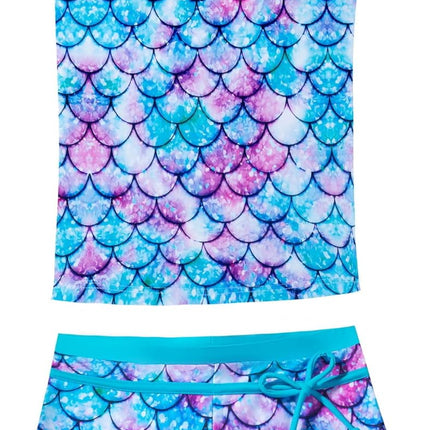 Little Girls' Summer Swimwear Two Piece Boyshort Tankini Kids Swimsuit