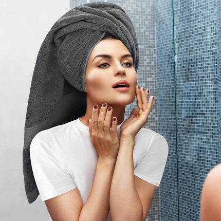Utopia Towels 8 Piece Luxury Towel Set – Majestic Plush, Super Absorbent & Quicker-To-Dry, Thick 100% Ring Spun Cotton Towels for Bathroom, Spa & Hotel – 2 Bath, 2 Hand, 4 Washcloths, Grey