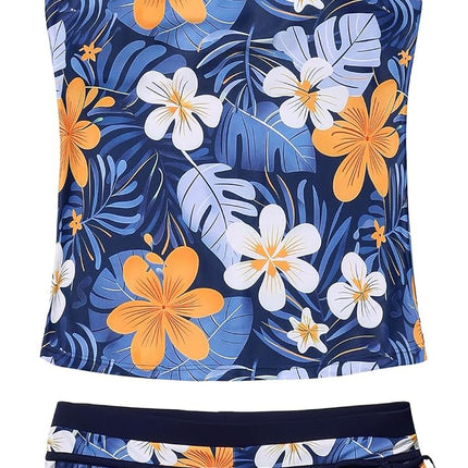 Little Girls' Summer Swimwear Two Piece Boyshort Tankini Kids Swimsuit
