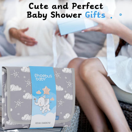 Baby Portable Changing Pad Travel - Waterproof Compact Diaper Changing Mat - Lightweight & Foldable Baby Diaper Changer, Newborn Shower Gifts