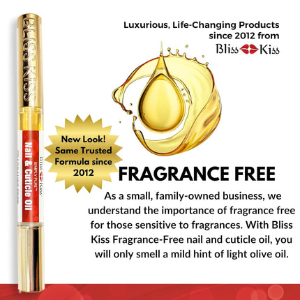 | Fragrance Free 4 Nail Oil Cuticle Pens W/Vitamin E & Jojoba⏤Nail Strengthener Nail Growth and Strengthening Serum for Brittle, Peeling, Breaking, Thin Nails