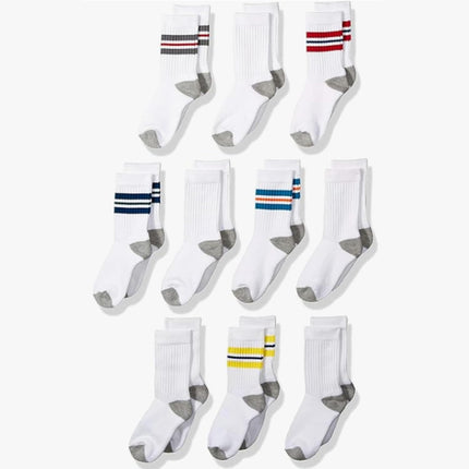 Boys and Toddlers' Cushioned Athletic Crew Sports Socks for School Kids