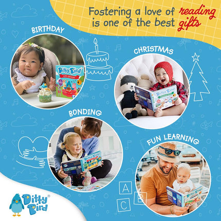 Ditty Bird | Learning Songs | Interactive Musical Book for Toddlers 1- 3 | ABC Sing-Along Boardbook for Baby