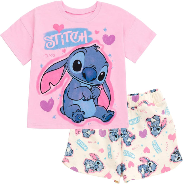 T-Shirt and French Terry Shorts Outfit Set Infant to Big Kid Sizes (12 Months - 14-16)