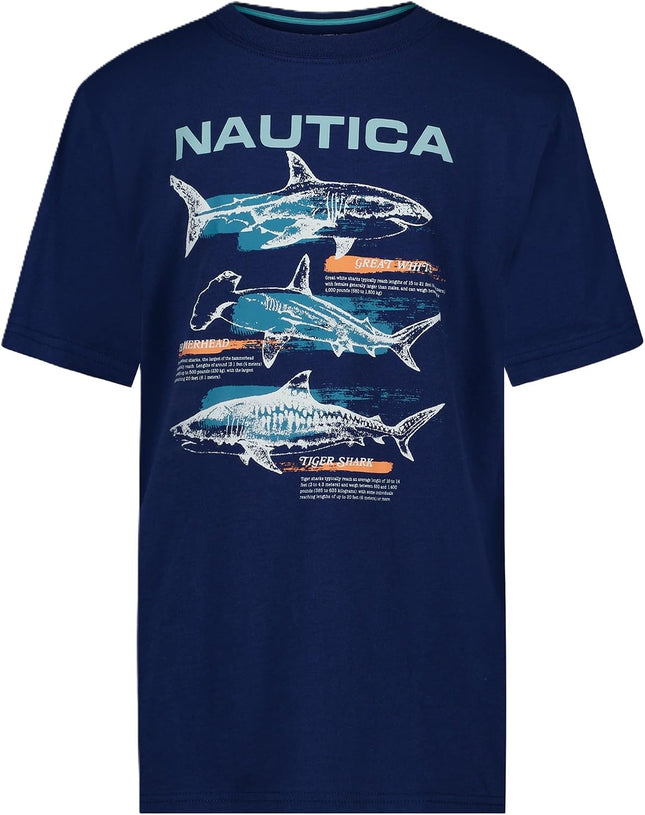 Boys' Short Sleeve J-Class Logo Crew Neck T-Shirt, Soft, Comfortable, Relaxed Fit