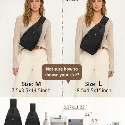 Crossbody Bags for Women Men Trendy Sling Bag Backpack Casual Chest Bag with Convertible Shoulder Strap