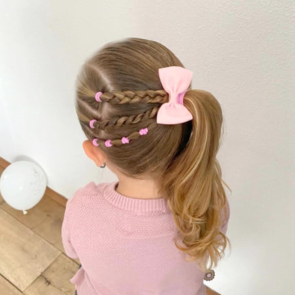 Toddler Hair Accessories - 40Pcs 2.75" Elastics Rubber Ribbon Bands, Bows for Baby Girls, Kids & Children