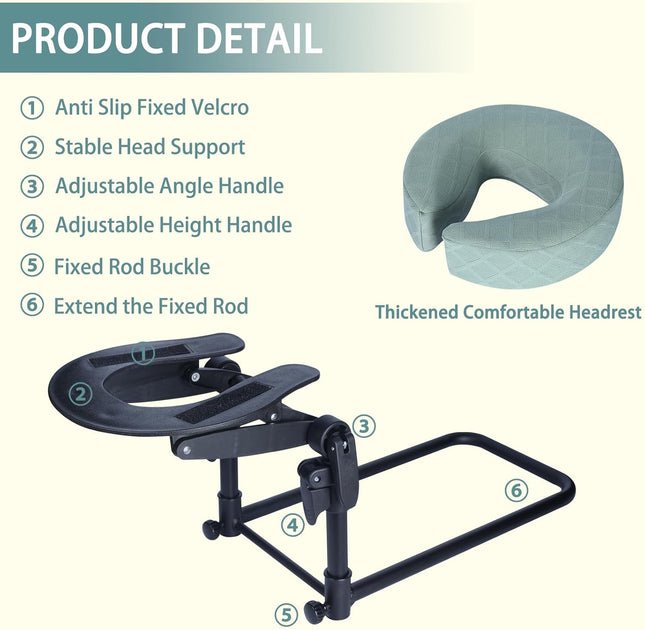 Massage Headrest for Bed,Bedside Bed Massage Head Holder for Home Mattress