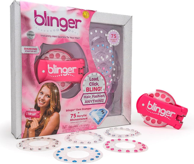 ® Diamond Starter Set - Dreams – as Seen on Shark Tank | 75 Colorful Rhinestone Gems | Hair Bling Styling Tool | Easy to Use | Hair-Safe Jewel | Perfect Gifts School Parties, Festivals