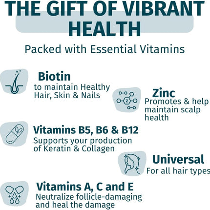 Hair Skin and Nails Gummies - Supports Healthy Hair - Vegan Biotin Vitamins for Women & Men Supports Faster Hair Growth, Stronger Nails, Healthy Skin, Extra Strength (1)