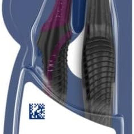 3D White Charcoal Manual Toothbrush, 2-Pack, Medium Bristles, Teeth Whitening Brushes for Adults