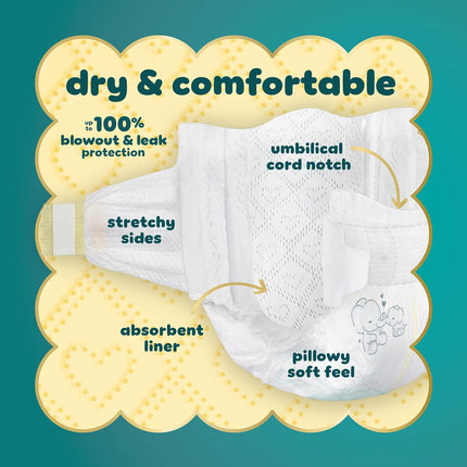 Swaddlers Diapers, Size 0 (Up to 10 Lbs), 84 Count, Hypoallergenic, Absorbent, Keeps Baby Dry and Comfortable, Skin Safe Disposable Newborn Baby Diaper