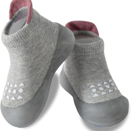 Baby Sock Shoes Toddler Walking Shoes Infant Non-Slip Slippers Soft Rubber Sole Sneakers for Baby Boys Girls