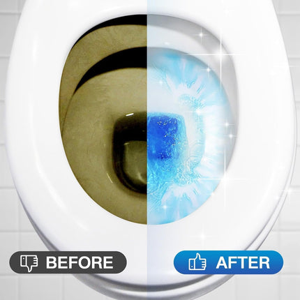 Automatic Toilet Bowl Cleaner Tablets, Drop-In Tank Cleaner for Bathroom, Prevent Stains & Deodorize, Long-Lasting Cleaning Tabs, Easy-Use Freshener for Bowl & Tank, 12 Pack