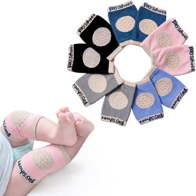 Baby Crawling Anti-Slip Knee, Unisex Baby Toddlers Kneepads 5 Pairs