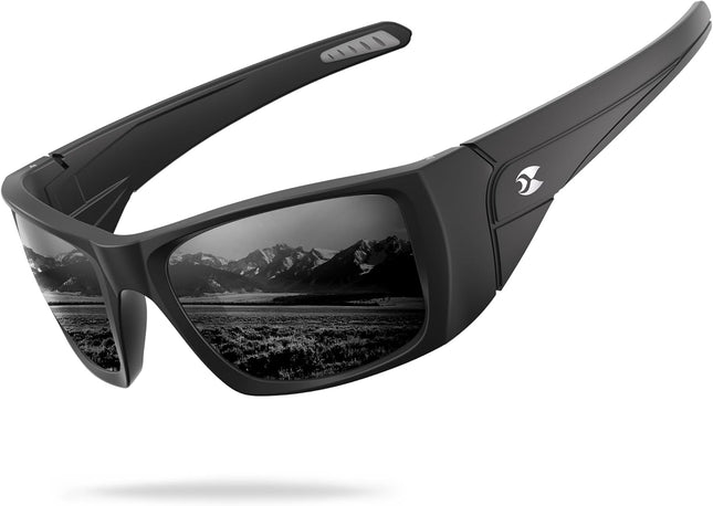 Sports Polarized Sunglasses for Men: Women UV400 Protection Wrap around Sun Glasses for Fishing Driving Cycling TR90