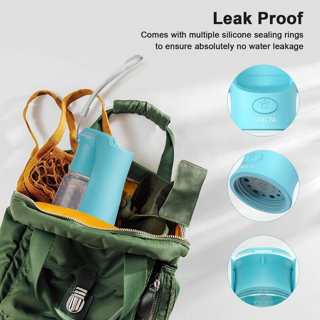 Portable Dog Small Animals Water Bottle for Walking 19 OZ or 12 OZ Pet Water Bottles for Puppy Medium Large Dogs Little Animals Water Dispenser Dog Small Animals Water Bowl