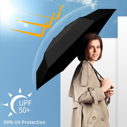 Travel Umbrella Portable Compact Umbrellas, Pocket Mini for Purse, Umbrellas for UV Sun & Rain Small for Backpack, Umbrella with Case Folding for Kids Women