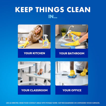 All Purpose Cleaner Spray, Multi-Purpose Disinfecting Spray, Kitchen & Bathroom Cleaner, Lemon Breeze Scent, 32 Fl Oz