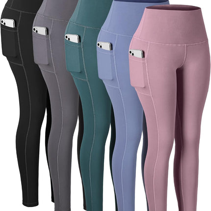 Leggings with Pockets for Women, High Waisted Tummy Control Workout Yoga Pants