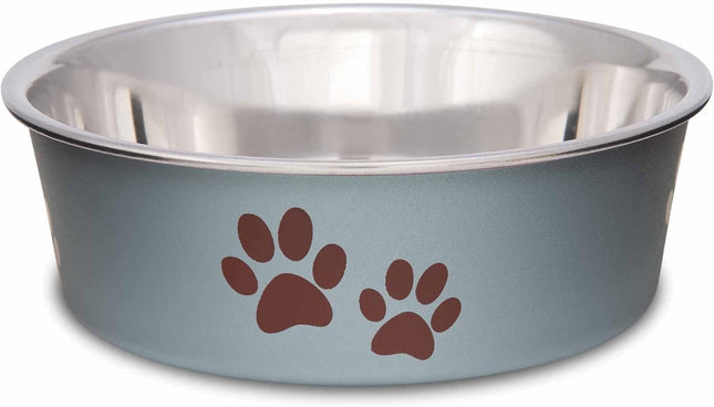 Bella Dog Bowls - Stainless Steel Dog & Cat Bowls - Spill Proof Dog Food Bowl, Cat Bowl, Puppy Essentials & Pet Supplies Great for Home & Travel (Small 10-20 Lbs, Blueberry)