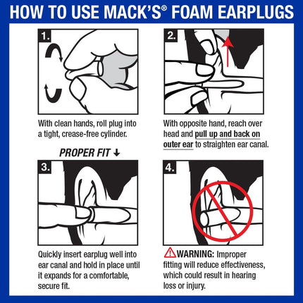 Ultra Soft Foam Earplugs, 50 Pair - 33Db Highest NRR | Made in USA