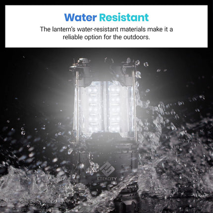 Lantern Camping Essentials Lights, Led Flashlight for Power Outages, Battery Operated Lamp for Emergencies, Survival Gear, Hurricane Preparedness Items, Water Resistant, 2 Pack, Black